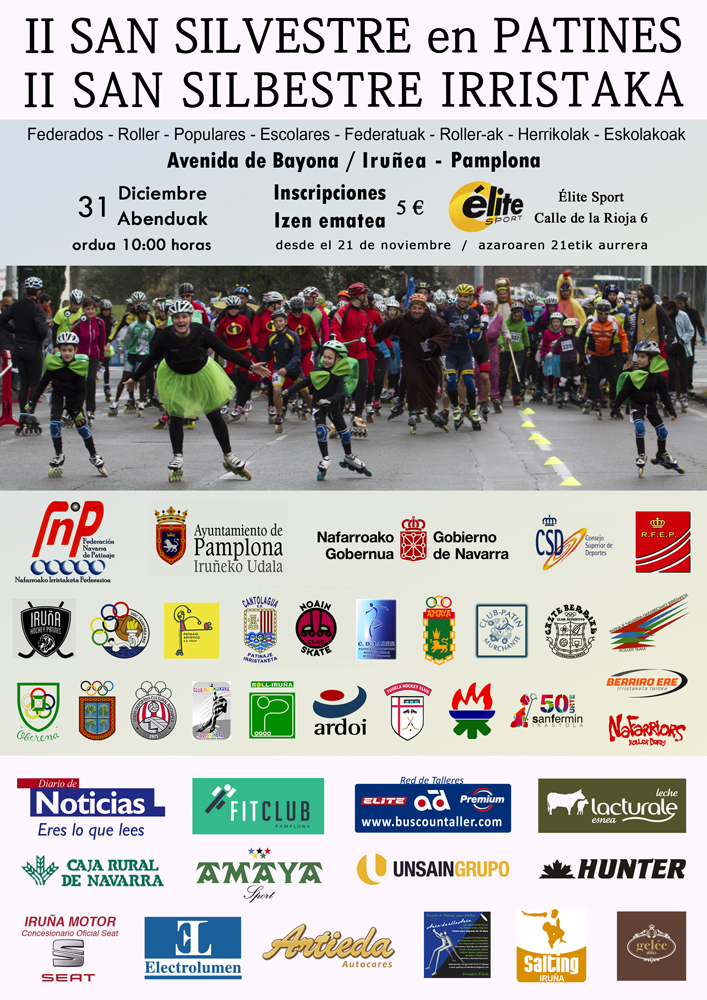 Velocidad - II San Silvestre en Patines - Pamplona 2016 (inscripciones hasta el 23 diciembre)
